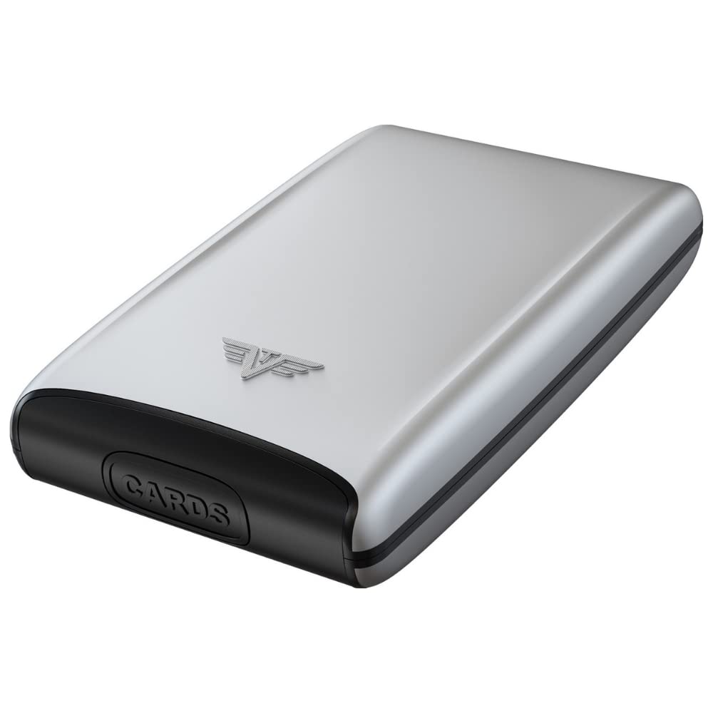 Tru Virtu® Kreditkartenetui Ultra Light Aluminium Case Silver Arrow I Kartenetui I Kartenetui-RFID-N