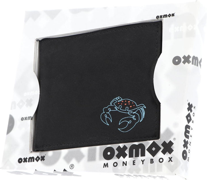 Oxmox Geldbörse New Cryptan RFID Protect Querscheinbörse Crab Print Cyan Black, Crab Print Cyan Blac