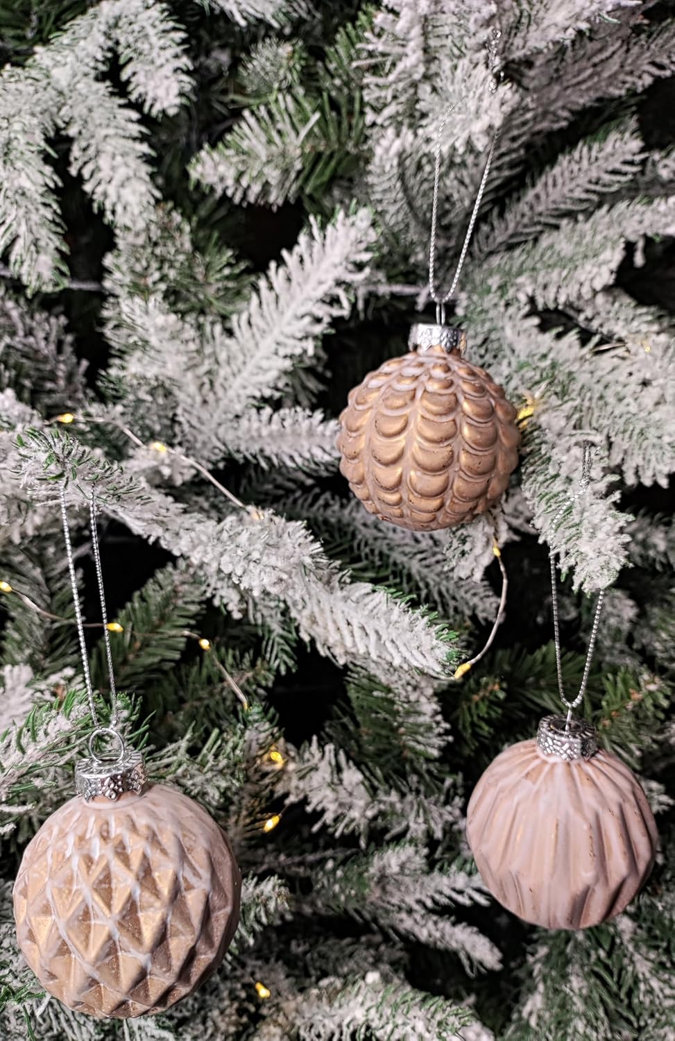 12er Set edle Luxus Glas Weihnachtskugeln Ø 6cm Weihnachtsbaum Kugeln Christbaumkugeln Weihnachts-De