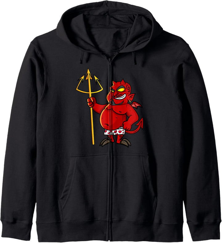 Teufel in Unterwäsche - Halloween Kostüm - T-Shirt Kapuzenjacke
