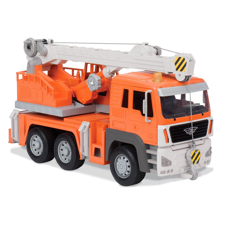 Driven Grosser Kranwagen 47 cm – Mit Lichtern, Geräuschen und beweglichem Arm – LKW Spielzeug ab 3 J