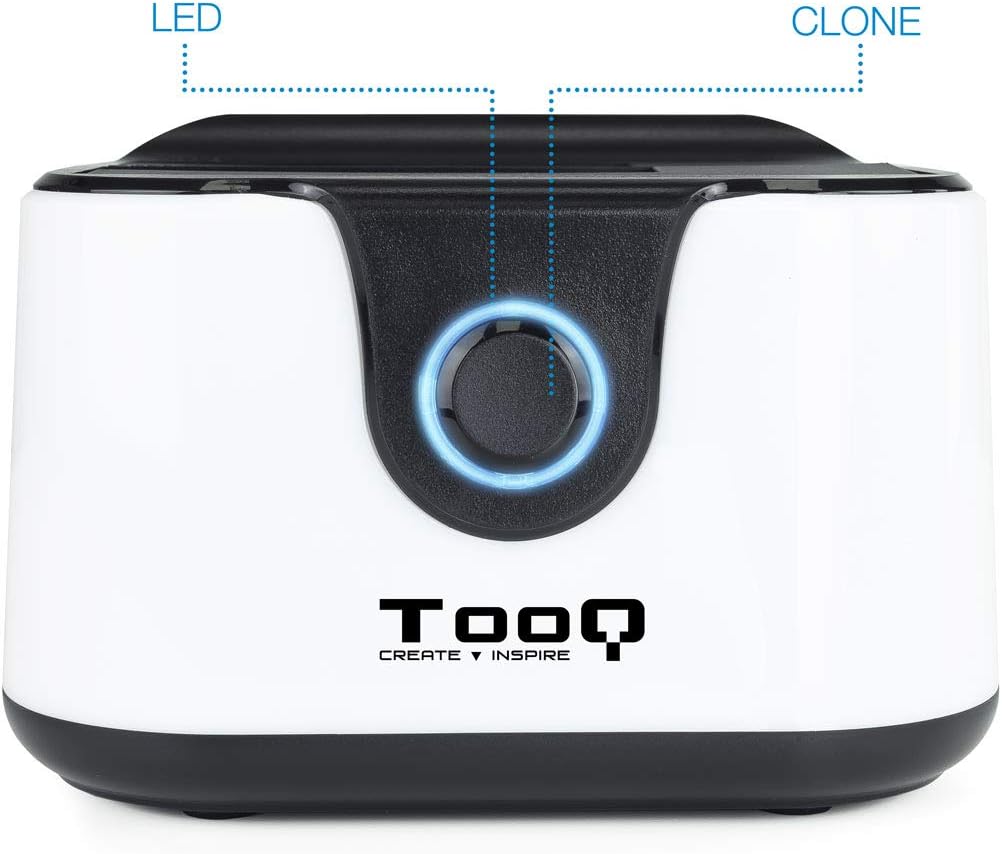 TooQ TQDS-802BW - Dockingstation Anschlussbasis mit doppeltem SATA Schacht für 2,5 und 3,5 Zoll Lauf