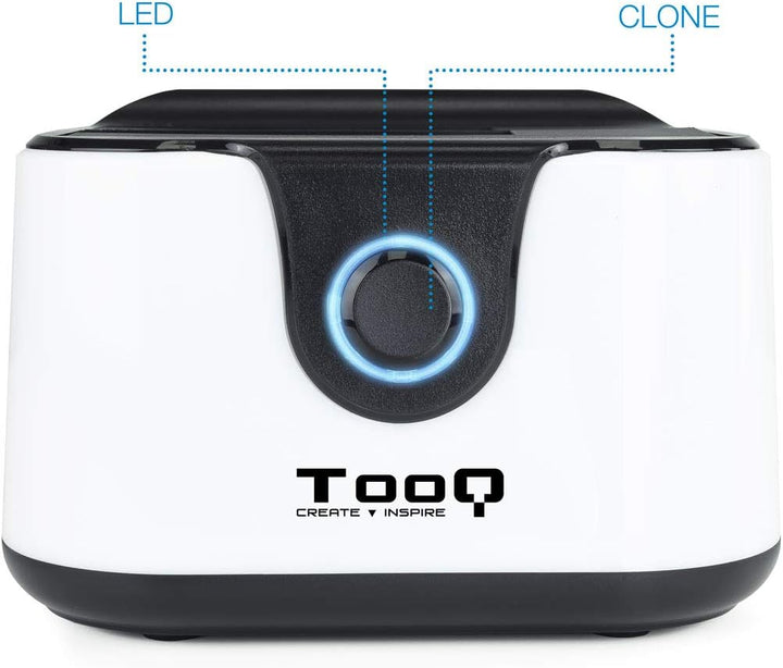 TooQ TQDS-802BW - Dockingstation Anschlussbasis mit doppeltem SATA Schacht für 2,5 und 3,5 Zoll Lauf