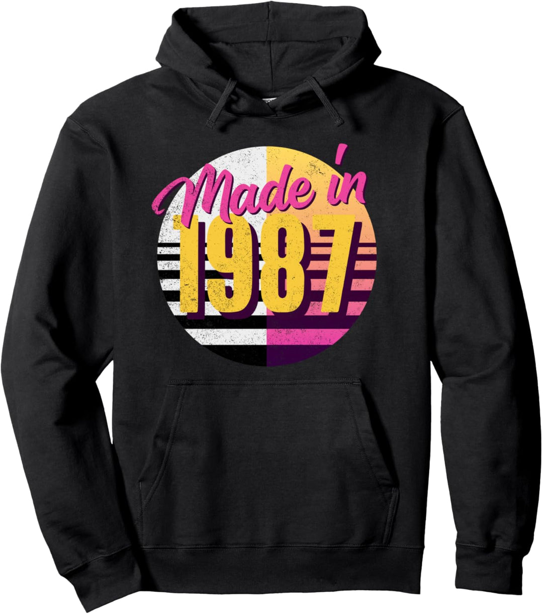 Retro 80er Stil Geburtstag 1987 Pullover Hoodie
