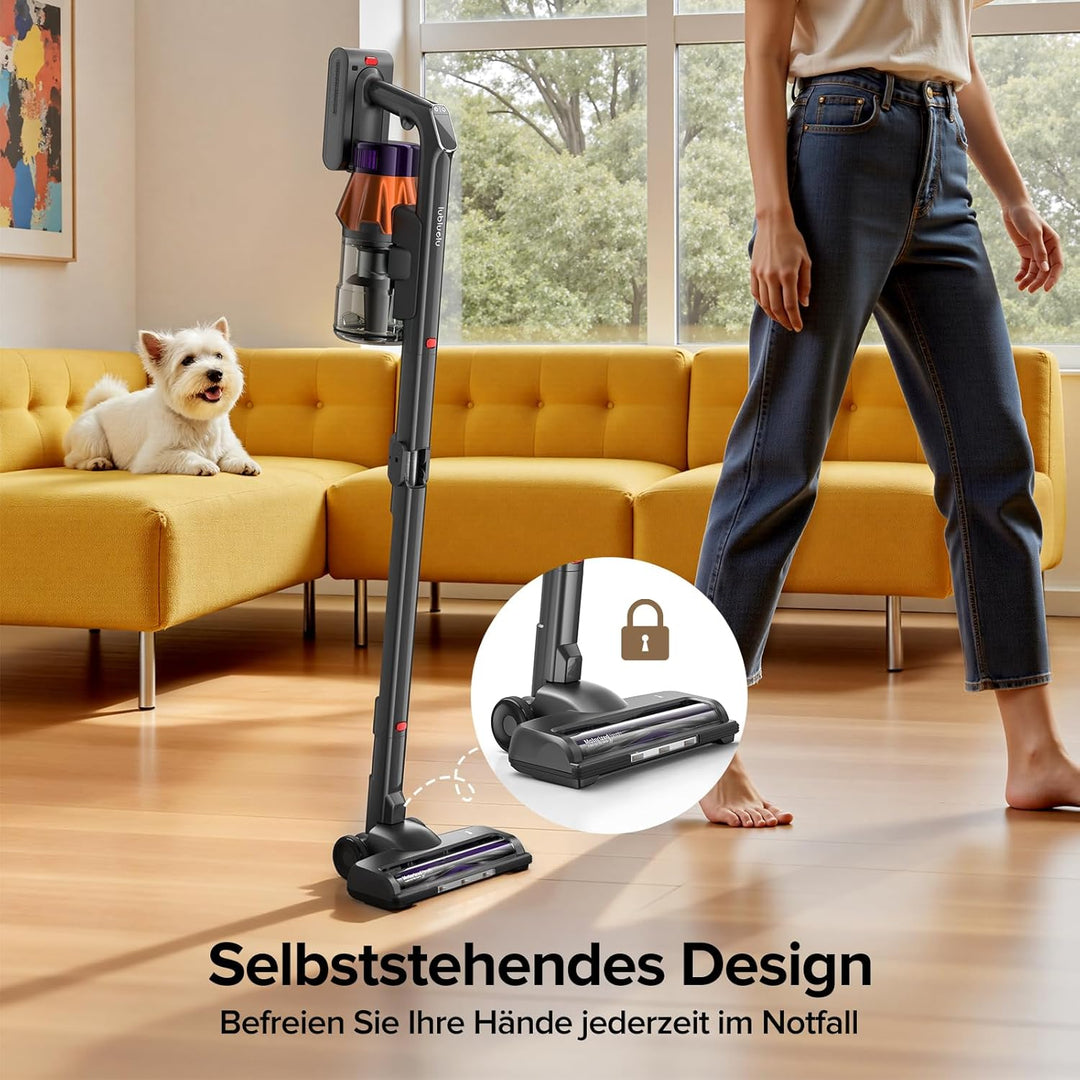 Lubluelu Akku Staubsauger kabellos, 55 kPa, 600 W, selbststehend &amp; faltbar, bis zu 65 Min. Laufzeit,