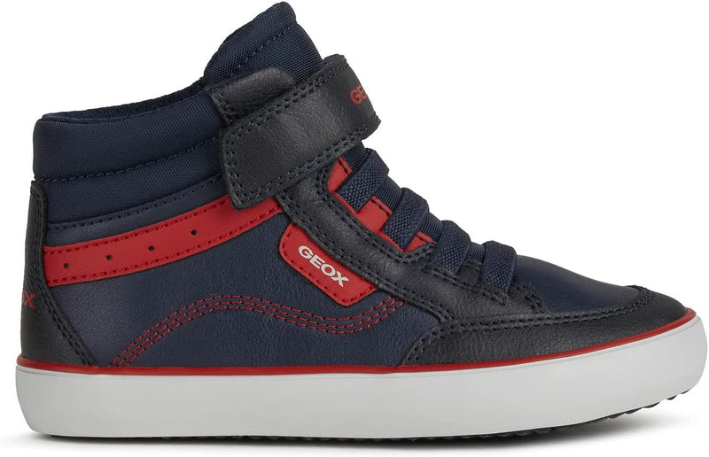 Geox Herren J Gisli Boy B Sneakers 24 EU Navy Red, 24 EU Navy Red