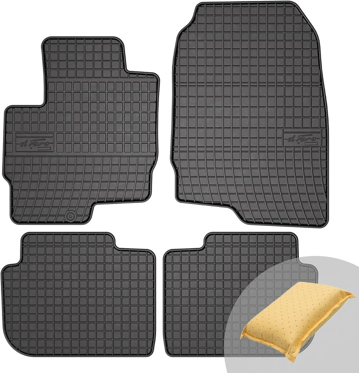 FROGUM EL Toro Gummimatten Ganzjähriges-Set von Autofussmatte Auto Fussmatten für Mitsubishi Colt VI
