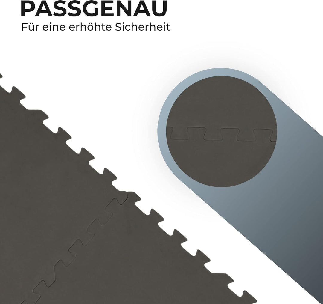 Pool-Bodenschutzmatte (Anthrazit), Unterlegmatte zum Schutz ihres Pools, 8 Stück (50x50x0,4 cm) - 2m