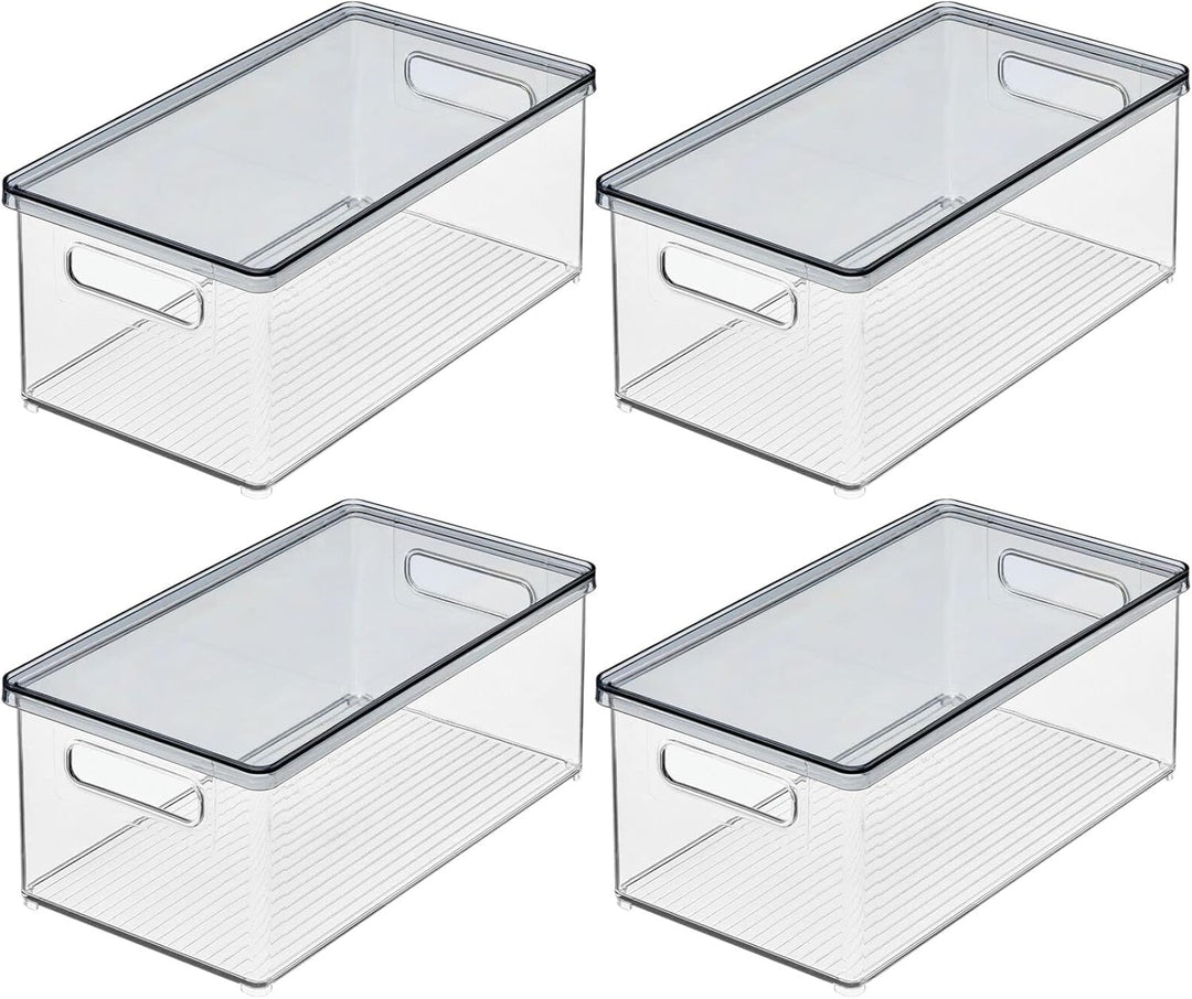mDesign 4er-Set Kosmetik Organizer – praktische Kosmetikaufbewahrung aus Kunststoff mit abnehmbarem