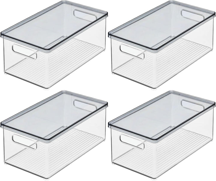 mDesign 4er-Set Kosmetik Organizer – praktische Kosmetikaufbewahrung aus Kunststoff mit abnehmbarem
