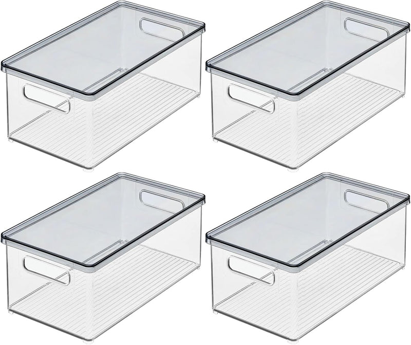 mDesign 4er-Set Kosmetik Organizer – praktische Kosmetikaufbewahrung aus Kunststoff mit abnehmbarem