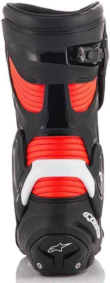 Alpinestars Herren Smx Plus V2 Boots Black/White/Fluo RedMotorcycle Clothing 46 EU Weiss, 46 EU Wei&