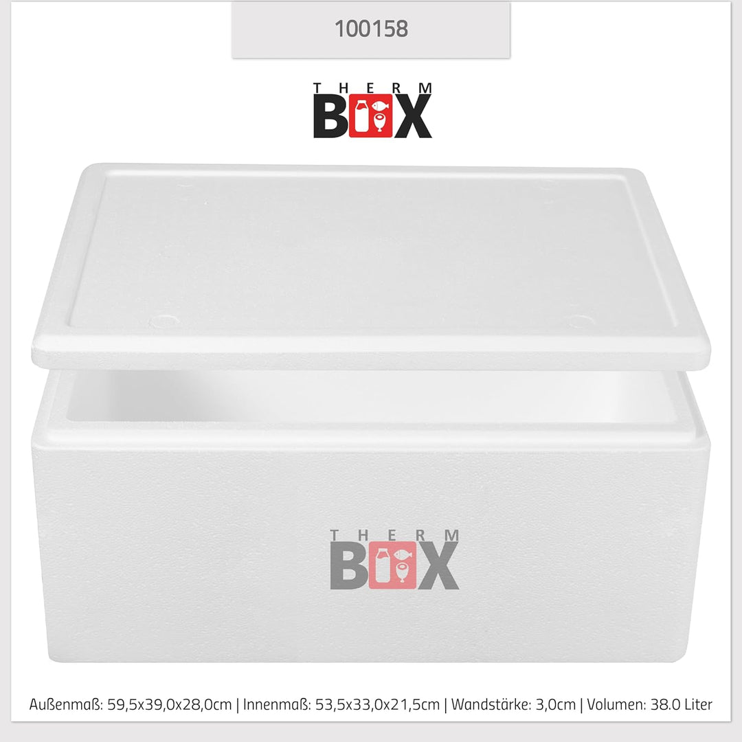 THERM BOX Styroporbox 24L bis 45L Verschiedene Grössen Isolierbox Thermobox Kühlbox Warmhaltebox Wie