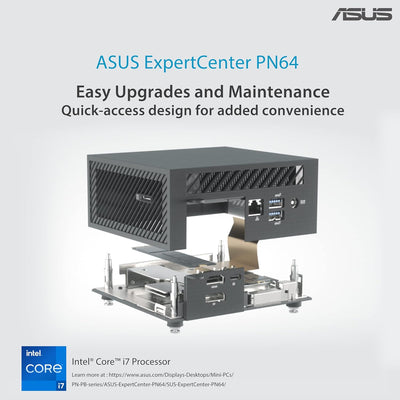 ASUS ExpertCenter PN64-S3032MD Mini PC (Intel Core i3-1220P Prozessor, Intel UHD Grafik, 8GB DDR5 RA