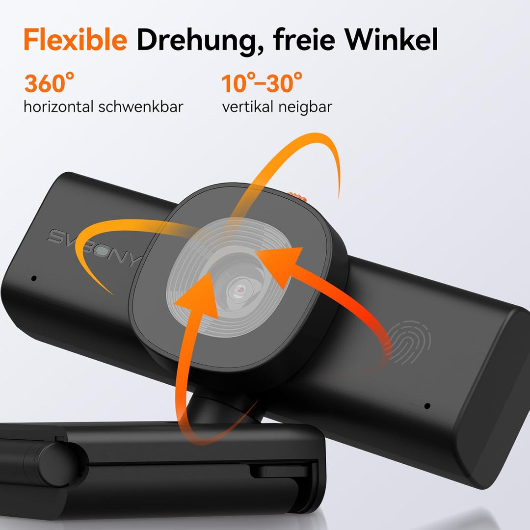 SVBONY SVN W1 2K/30fps pc Kamera für Zoom, Sitzungen Und Videoanrufe | Zwei in Einem Full HD Webcam