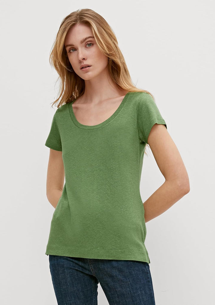 comma Damen T-Shirt 38 7465 Grün, 38 7465 Grün