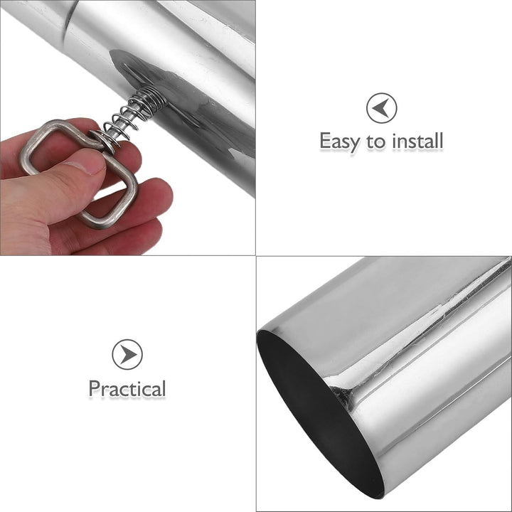 Supvox Ofenrohr mit Drosselklappe: 76 mm Edelstahl, verstellbares Kaminrohr für Campingzubehör