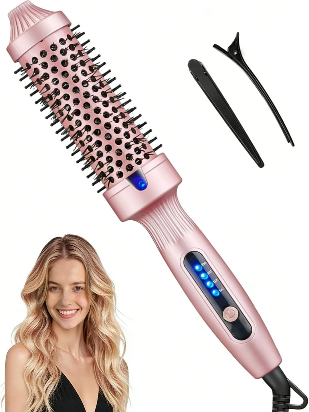 Lockenstab, Haarcurler Keramik Beschichtung, 38mm Lockenwickler, Lockenstäbe mit LCD Display,120 ℃ -