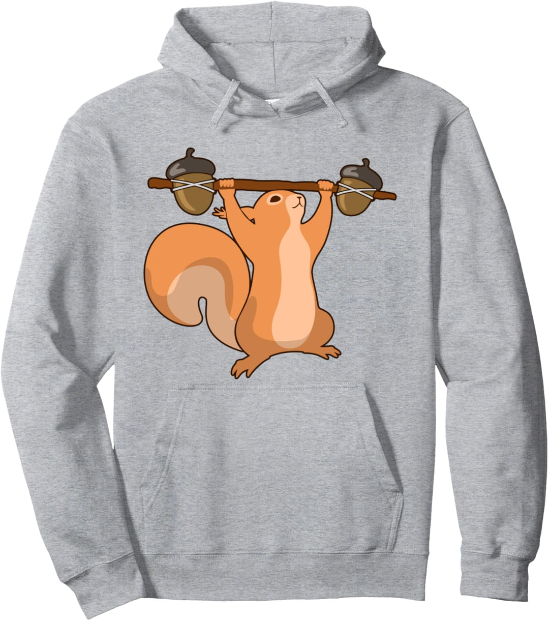 Lustiges Eichhörnchen-Gewichtheben – Workout Fitness Pullover Hoodie