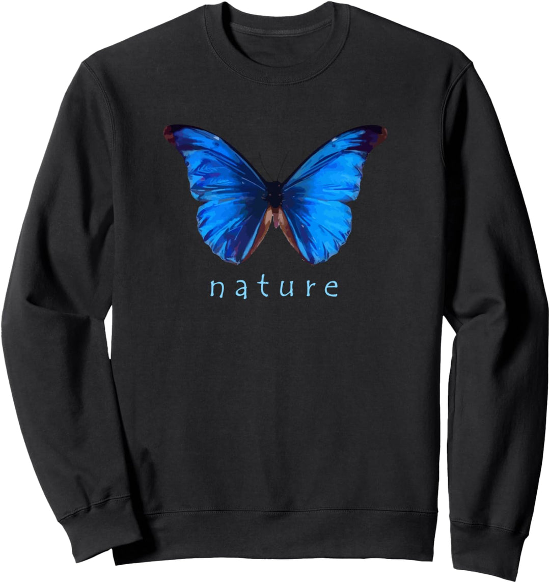 Blue Butterfly Angelic Nature Spirits Devas Sweatshirt