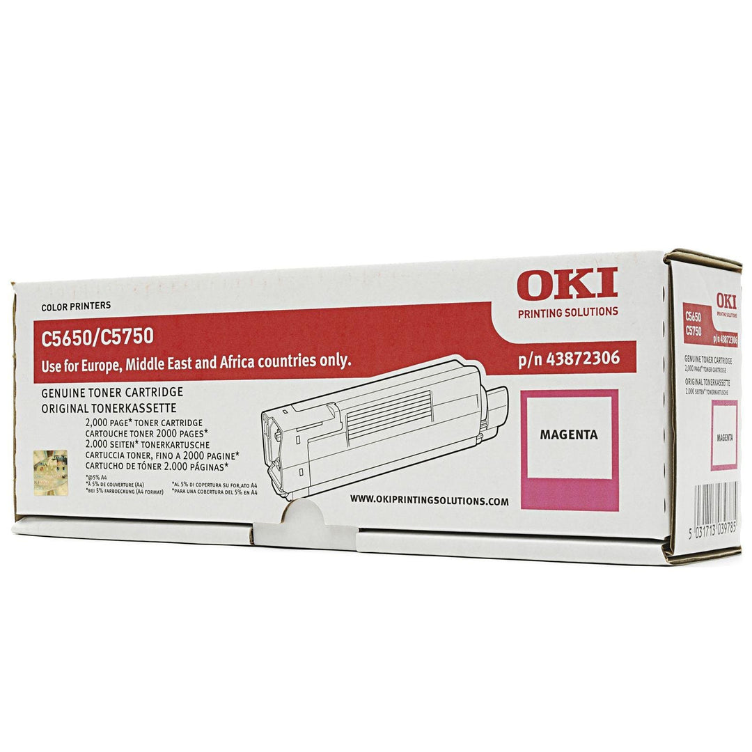 OKI 43872306 C5650, C5750 Tonerkartusche 2.000 Seiten, magenta