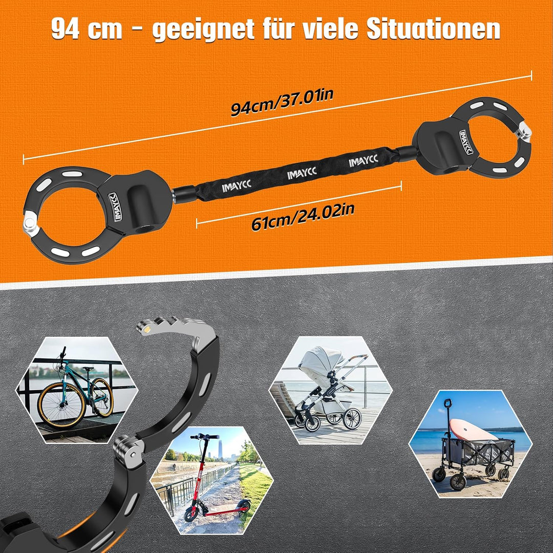 IMAYCC E Scooter Schloss, Handschellenschloss, Fahrrad zubehör, Schloss für e scooter，Inklusive eine