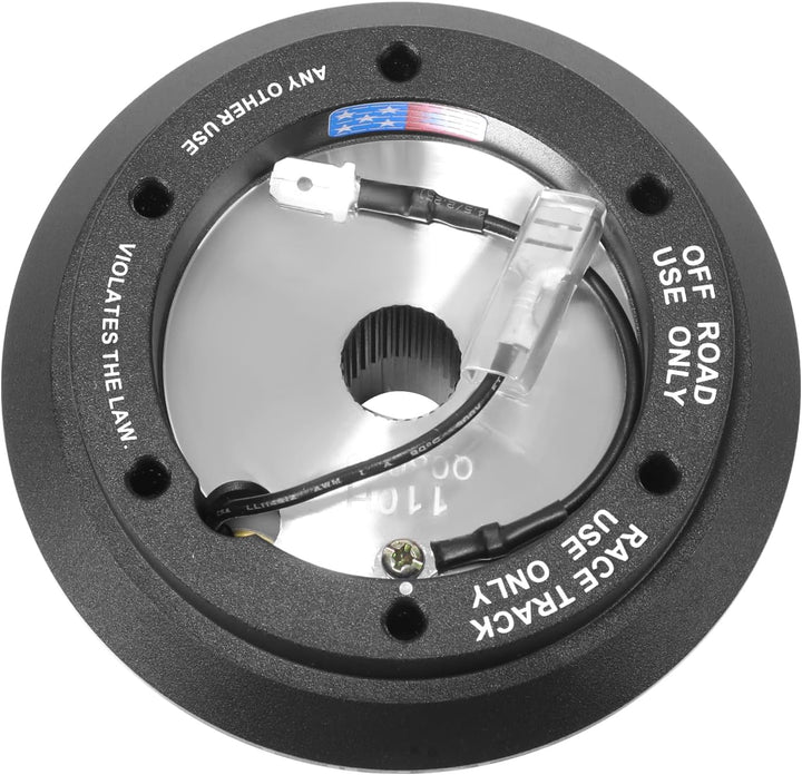 NRG Innovations NRG-SRK-110H Racing Style, Lenkrad-Schnellspanner, kurzer Nabenadapter, 6 x 70 mm Bo