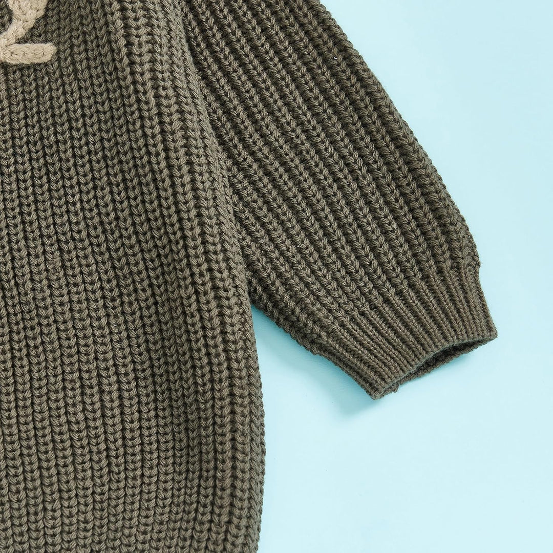 L&ieserram Baby Jungen Mädchen Weihnachten Gestrickt Pullover Jumper Weihnachtspullover Neugeborenen