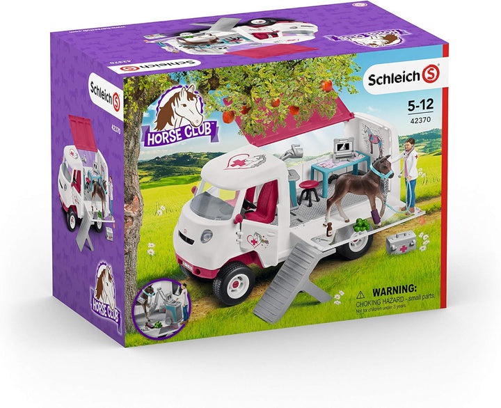 SCHLEICH 42370 Mobile Tierärztin mit Hannoveraner Fohlen, für Kinder ab 5 Jahren, Horse Club - Spiel