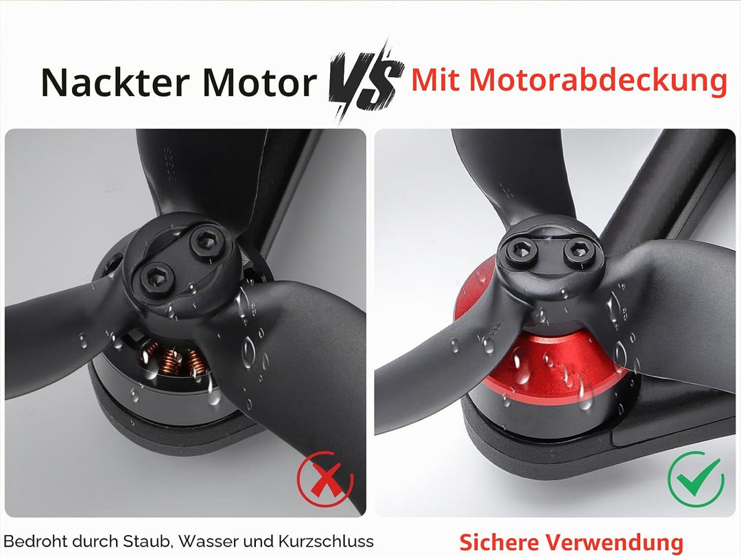 Motorabdeckung Kappe für DJI Avata 2 Aluminiumlegierung Drohnenmotor-Schutzhülle Staubdicht Wasserdi