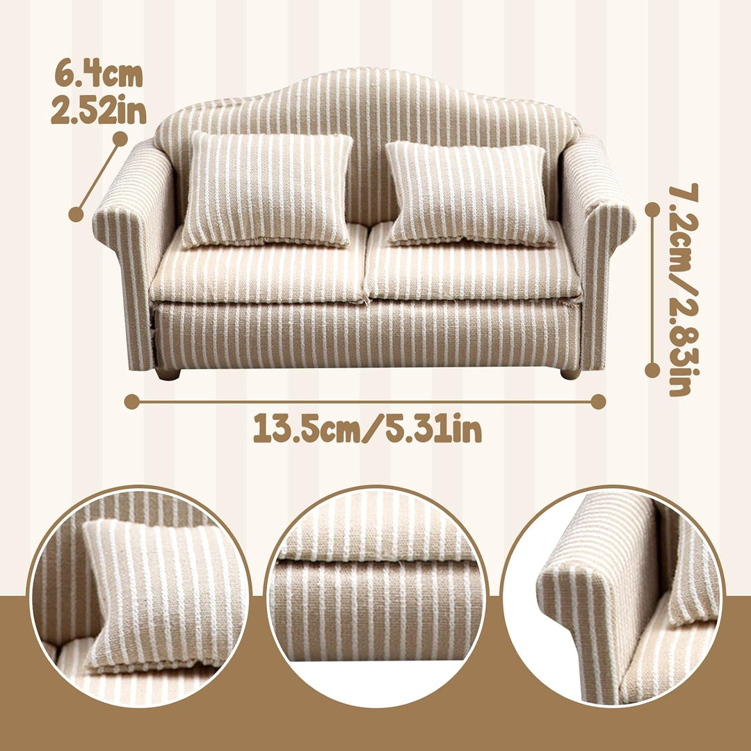 Puppenhaus Sofa, Miniatur Sessel, 1:12 Puppenhaus, Doppelsofa, Doppelsofa