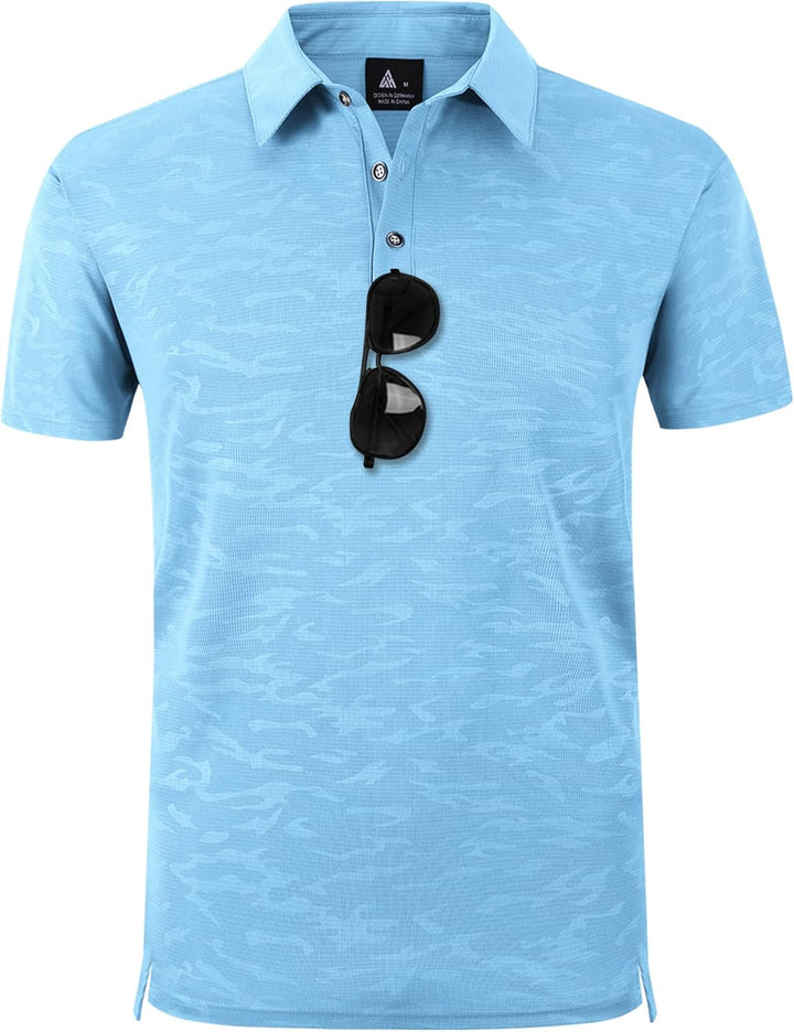 geeksport Herren Poloshirt Kurzarm Tennis Regular Fit Shirt Sport Schnelltrocknend Atmungsaktiv Polo