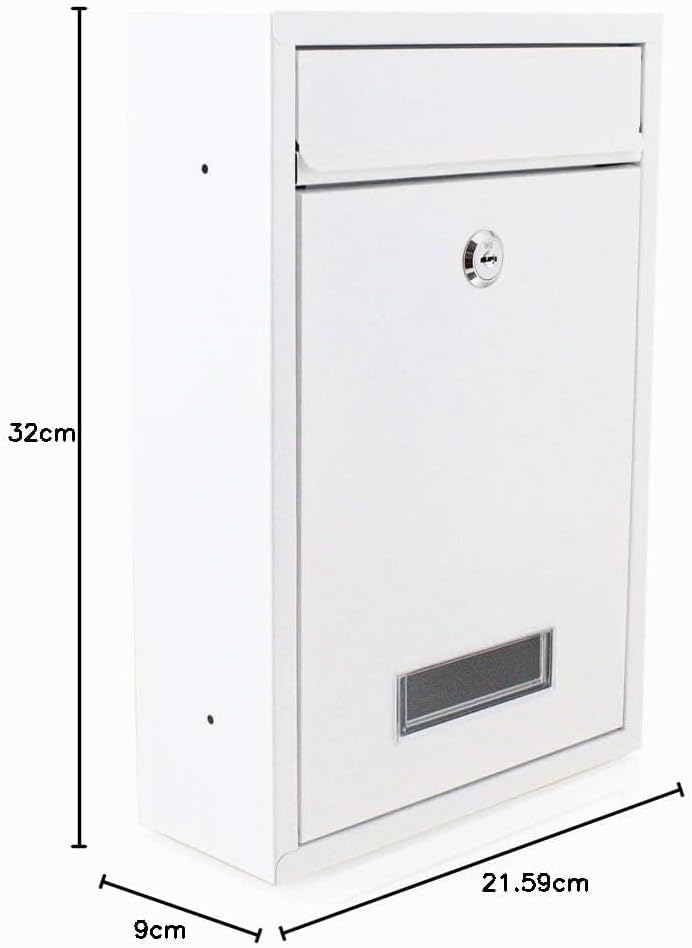 BITUXX® Kompakter Mini Briefkasten Wandbriefkasten Letterbox erweiterbar zur Briefkastenanlage (Weis