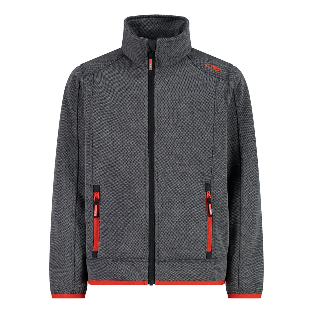 CMP Unisex Kinder Kinderjacke fleecejacke 176 Anthrazit-Flamme, 176 Anthrazit-Flamme