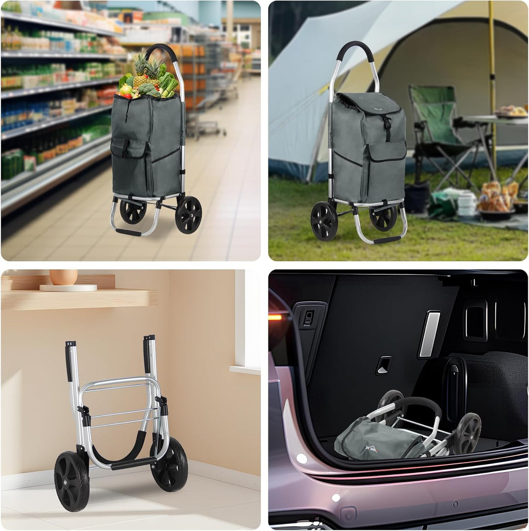 Einkaufstrolley, HOMELUX klappbar, Stabiler Einkaufswagen, grosse Kapazität 41 L, multifunktional, H