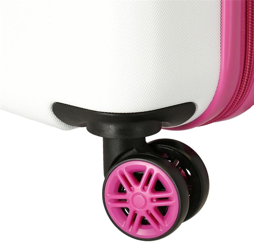 Enso Be Happy Kabinenkoffer Rosa 38x55x20 cms Hartschalen ABS Kombinationsschloss 34L 2,6Kgs 4 Doppe