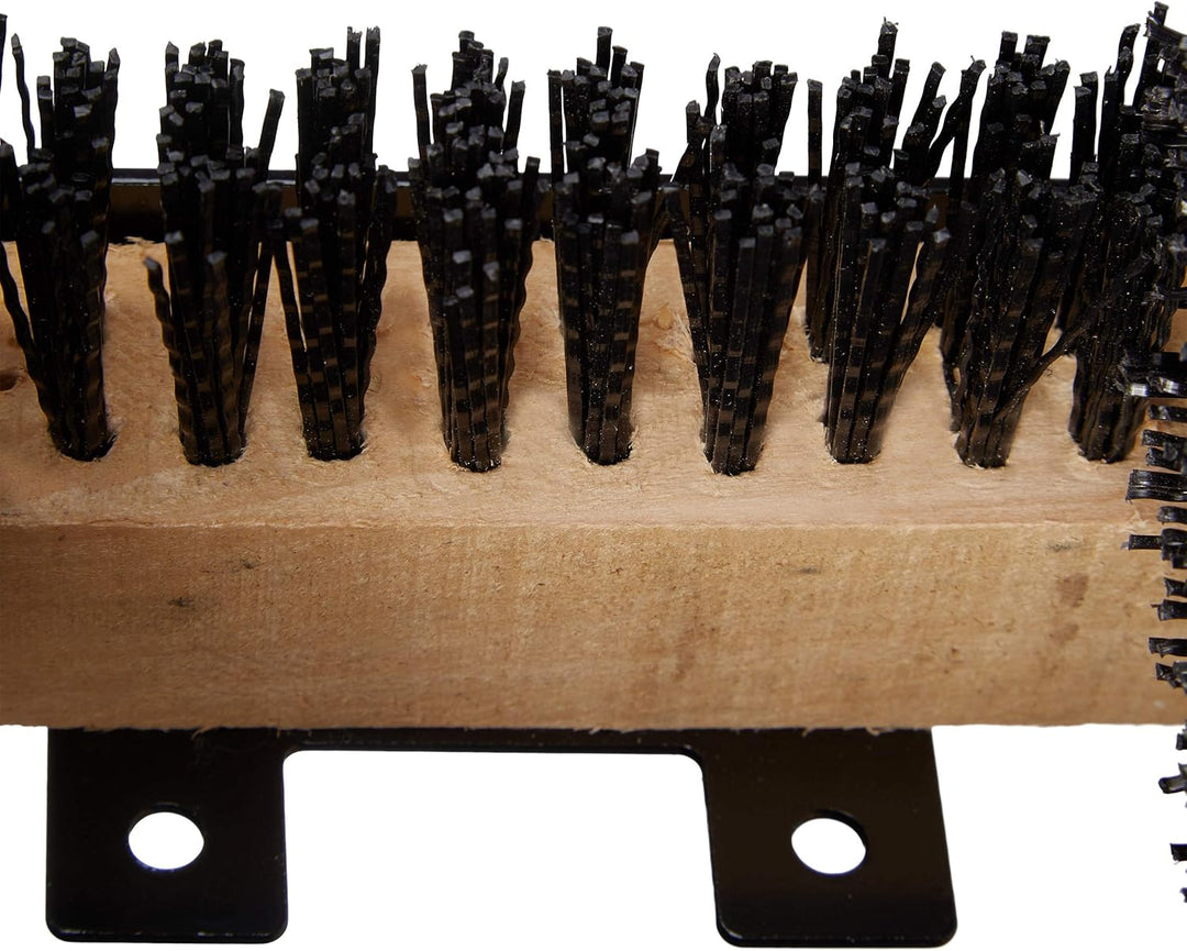 Relaxdays 2 x Schuhabstreifer mit Rundum-Bürsten, Fussabtreter Aussenbereich, robuste Borsten, mit B