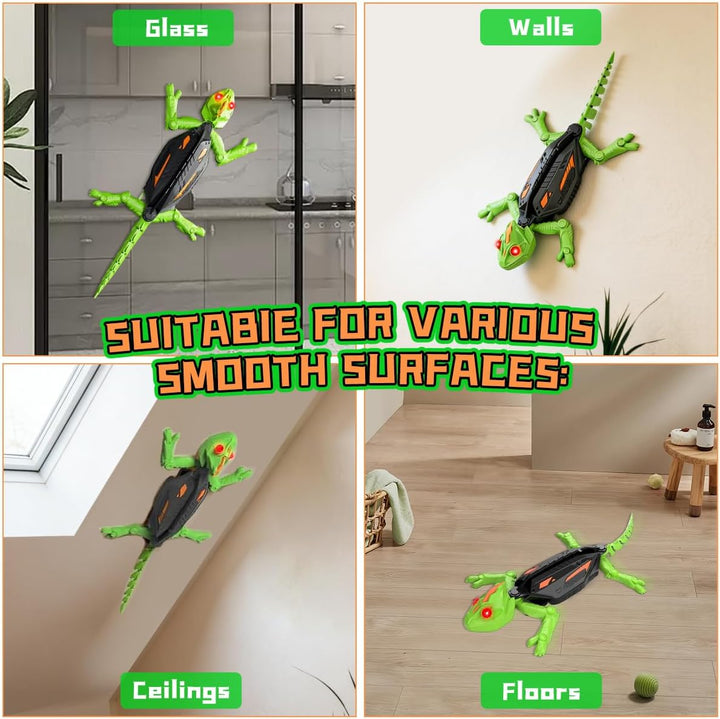 Gecko Wandflitzer, Ferngesteuerter Gecko mit Fernbedienung, Geckos-Kletterroboter, Klettert an Wände