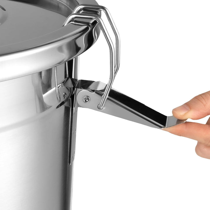 Vielrosse Edelstahl GetreidebehäLter, KüChe Lebensmittel Eimer Mit Deckel, Luftdichter Kanister Mehl