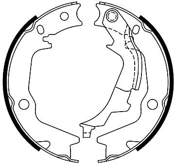 Bosch 0 986 487 769 Bremsbackensatz, Feststellbremse