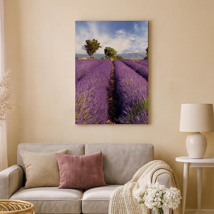 Bilder auf Leinwand Landschaft Wiese Pflanzen Leinwandbild mit Rahmen 45x80cm Wandbilder Dekoration