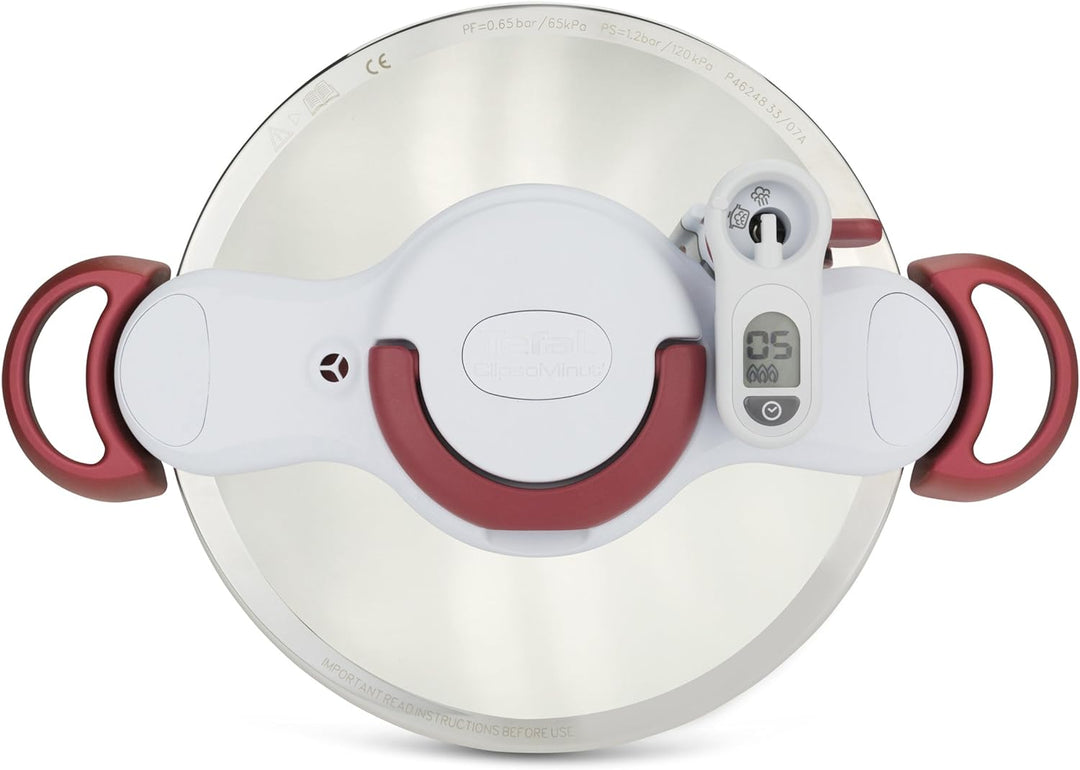 Tefal P46207 | Clipso Minut' Perfect Schnellkochtopf | mit Garbkorb und Timer | 6Liter | edelstahl/w
