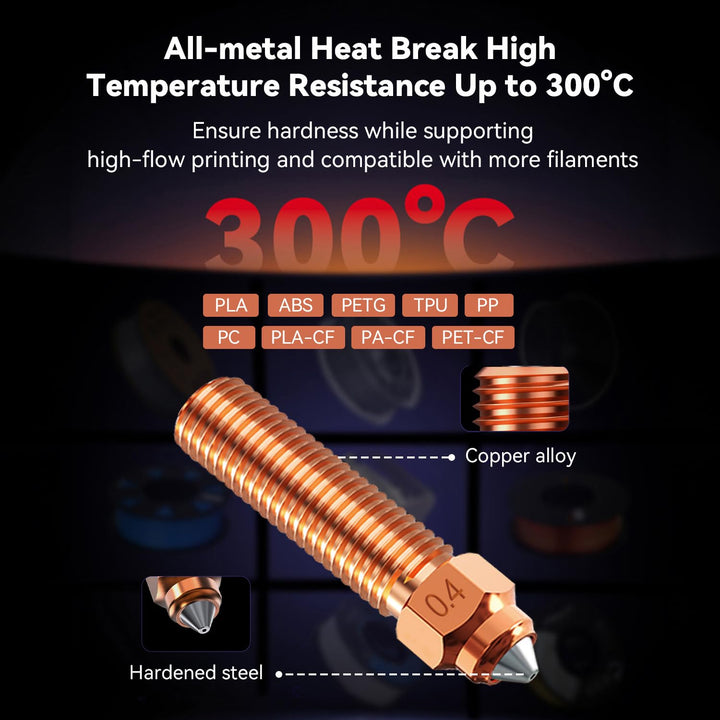 Creality Offizielles Ender 3 V3 KE Hotend, Ender 3 V3 KE Keramik-Heizblock-Kit mit bimetallischer Ma