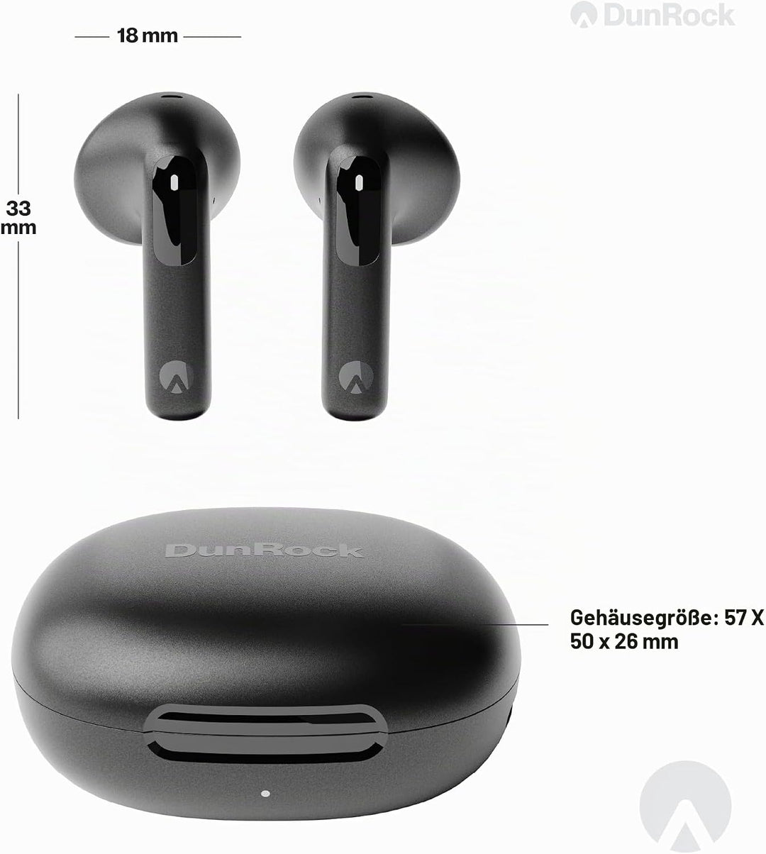 Semi In-Ear Kopfhörer Bluetooth 5.4 – Kabellose Ohrhörer mit Hybrid-ANC, Multipoint, App-Steuerung,