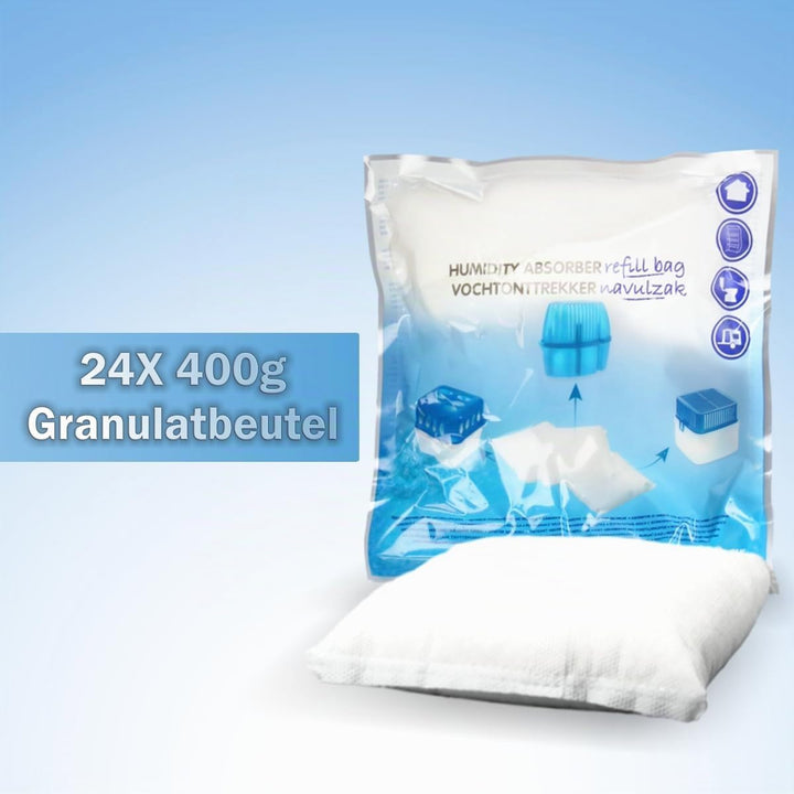 24x Luftentfeuchter Granulat 400g Nachfüllpack universal Feuchtigkeits-Stopper Beutel (24x Nachfüllp