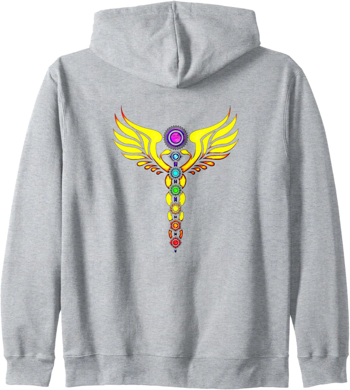 Chakra, Caduceus, Hermes Stab, Schlange, Yoga, Spiritualität Kapuzenjacke