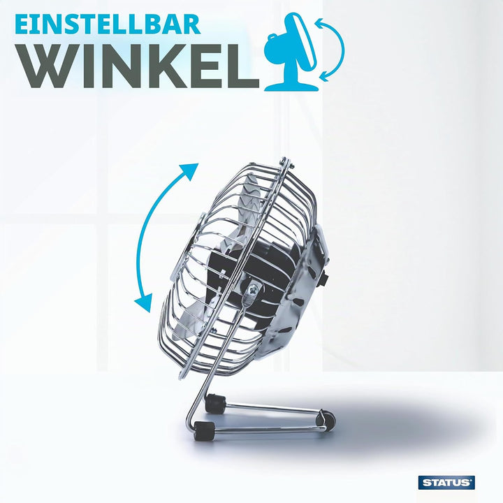 Status USB Tischventilator | 10,2 cm tragbarer Mini-Ventilator | Single Speed Kleiner Ventilator | C