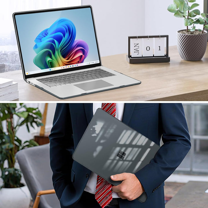 Fintie Hülle Kompatibel mit 15 Zoll Microsoft Surface Laptop 7, Ultradünne Hartschale Schutzhülle Sn