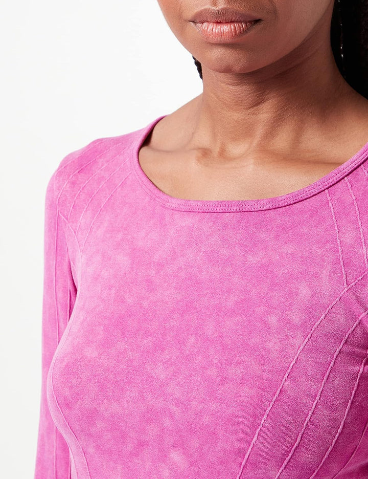 FILA Damen Radnor Seamless Cropped Longsleeve T-Shirt M-L Wild Aster, M-L Wild Aster