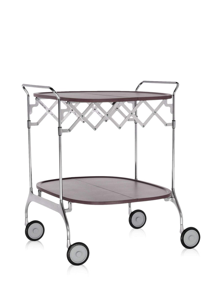 Kartell Gastone, Plastik, violett, 62 x 70 x 68 cm Verchromtes Struktur Pflaume, Verchromtes Struktu